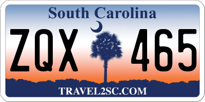 SC license plate ZQX465