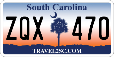 SC license plate ZQX470