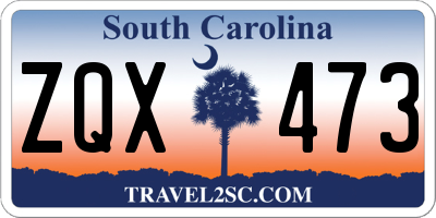 SC license plate ZQX473