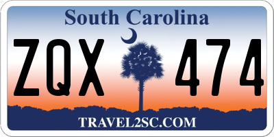 SC license plate ZQX474