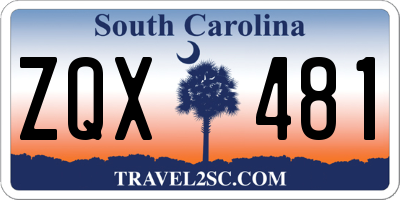 SC license plate ZQX481