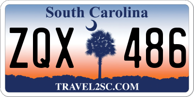 SC license plate ZQX486