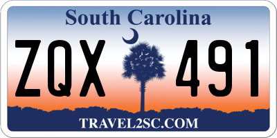 SC license plate ZQX491