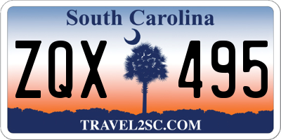 SC license plate ZQX495
