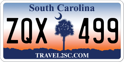 SC license plate ZQX499