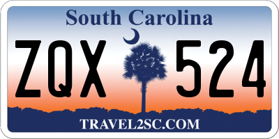 SC license plate ZQX524