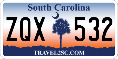 SC license plate ZQX532