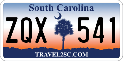 SC license plate ZQX541