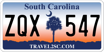 SC license plate ZQX547