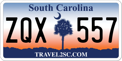 SC license plate ZQX557