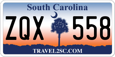 SC license plate ZQX558