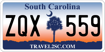 SC license plate ZQX559