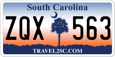 SC license plate ZQX563
