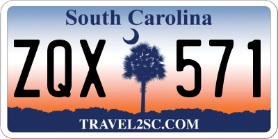 SC license plate ZQX571