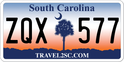SC license plate ZQX577