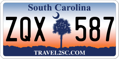 SC license plate ZQX587