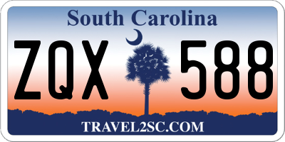 SC license plate ZQX588