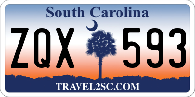 SC license plate ZQX593