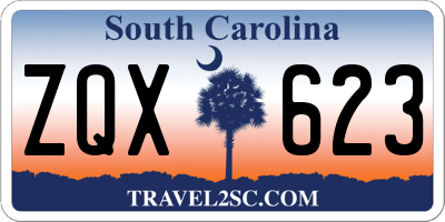 SC license plate ZQX623