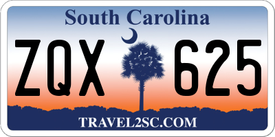 SC license plate ZQX625