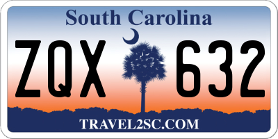 SC license plate ZQX632