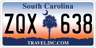 SC license plate ZQX638