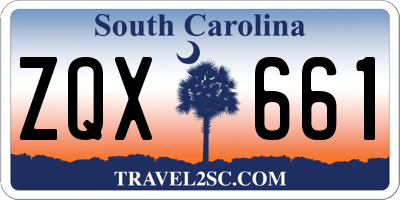 SC license plate ZQX661