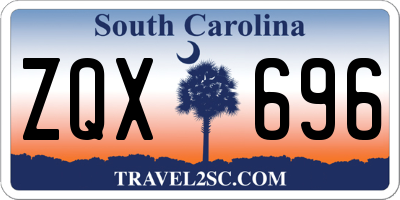 SC license plate ZQX696