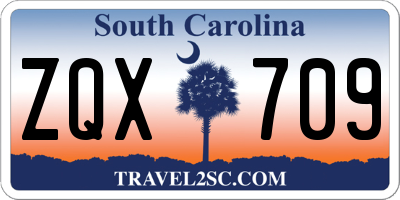 SC license plate ZQX709