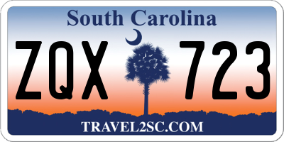 SC license plate ZQX723