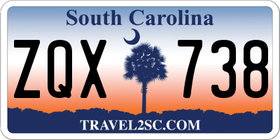 SC license plate ZQX738