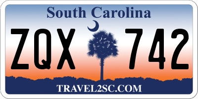 SC license plate ZQX742