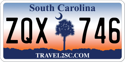 SC license plate ZQX746