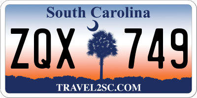 SC license plate ZQX749