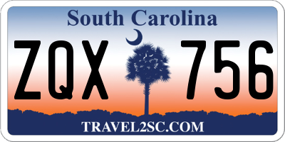 SC license plate ZQX756