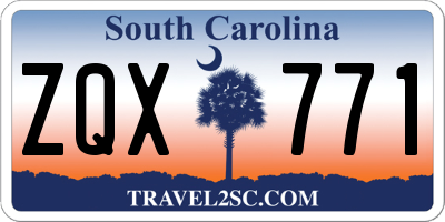 SC license plate ZQX771