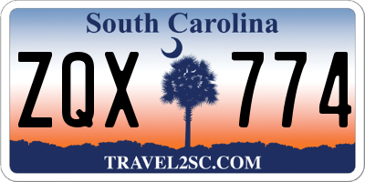 SC license plate ZQX774