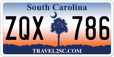SC license plate ZQX786
