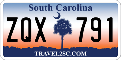 SC license plate ZQX791