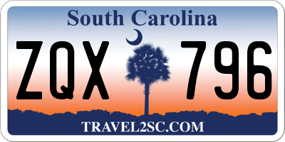 SC license plate ZQX796
