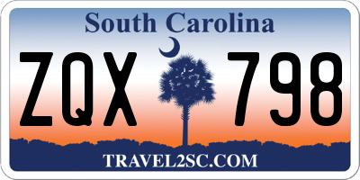 SC license plate ZQX798