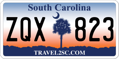 SC license plate ZQX823
