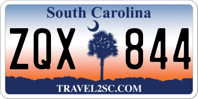 SC license plate ZQX844