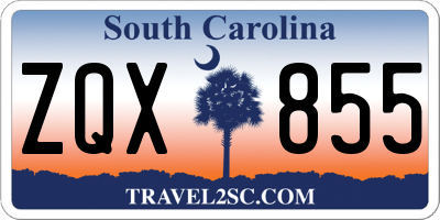SC license plate ZQX855