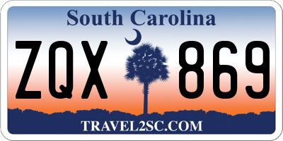 SC license plate ZQX869