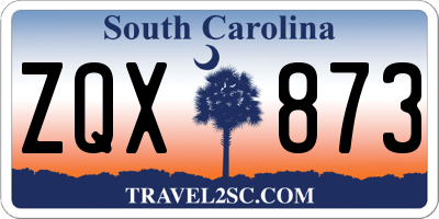 SC license plate ZQX873
