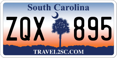 SC license plate ZQX895
