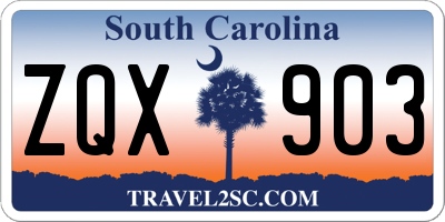 SC license plate ZQX903