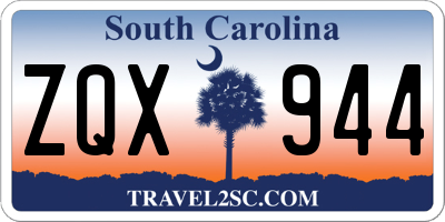 SC license plate ZQX944