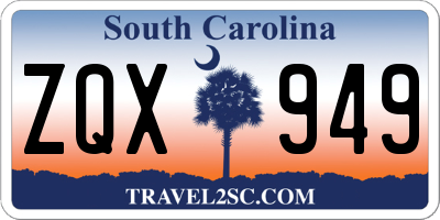 SC license plate ZQX949